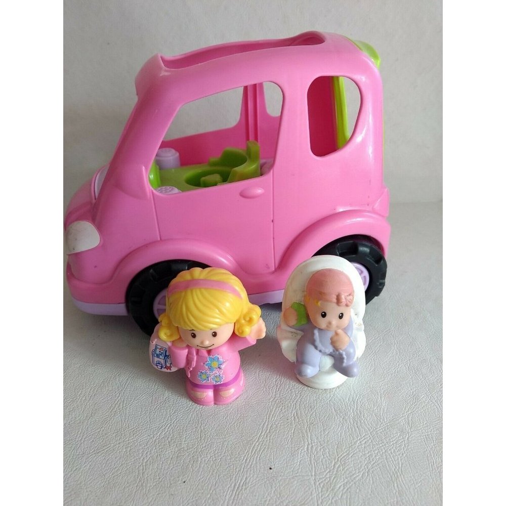 Fisher Price Little People Pink Car SUV Big Sis and baby
